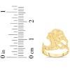 10k Yellow Gold 16mm Mermaid Face Ring - 4 of 4