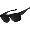 grinderPUNCH Polarized Sunglasses Fit Over Glasses, Wrap Around Sunglasses for Men and Women to Fit Over Glasses UV Protection Lightweight (Black) - 2 of 3