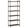 vidaXL Bookcase 6-Tier Brown Oak 31.5 in.x11.8 in.x74 in. Engineered Wood - 2 of 4