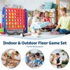 Giant 4 in a Row Game,Adjustable Height Board Jumbo 4-in-a-Row Game with Quick-Release Slider,Mini Basketball,Golf & Ring Toss Set for Family Party - 3 of 4