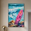 Art Remedy Just a little break Wave Colorful Coastal Wall Art Framed - 3 of 4