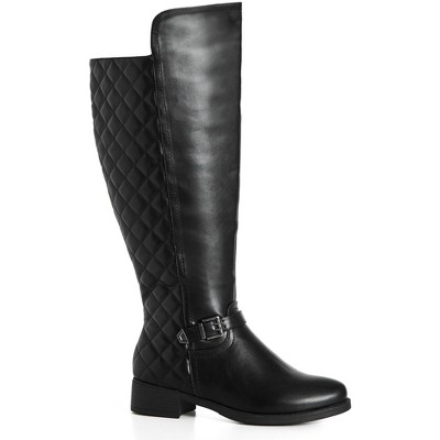 Cloudwalkers  Women's Wide Fit Ivory Tall Boot - Black - 7w : Target