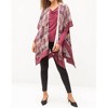 Women's Plaid Open Ruana Pullover - mystree OS - 3 of 4