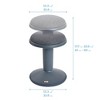 ECR4Kids Sitwell Wobble Stool with Cushion, Adjustable Height - 2 of 4
