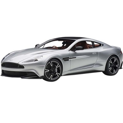 2017 Aston Martin Vanquish S RHD (Right Hand Drive) Lightning Silver with Carbon Top 1/18 Model Car by Autoart