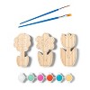 3pk Paint-Your-Own Wood Flowers Kit - Mondo Llama™ - image 2 of 4