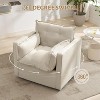 Swivel Accent Chair, Mid Century Modern Arm Chair for Living Room, Comfy Single Sofa Chair Reading Sofa with Metal Base - 3 of 4