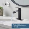 WOWOW Single Handle Waterfall Bathroom Faucet with Deckplate - 3 of 4