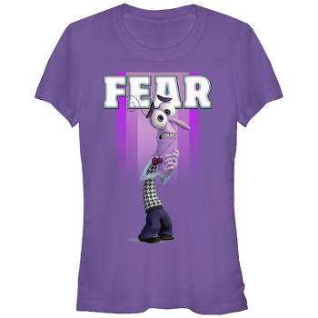 Juniors Womens Inside Out Fear Portrait T-Shirt