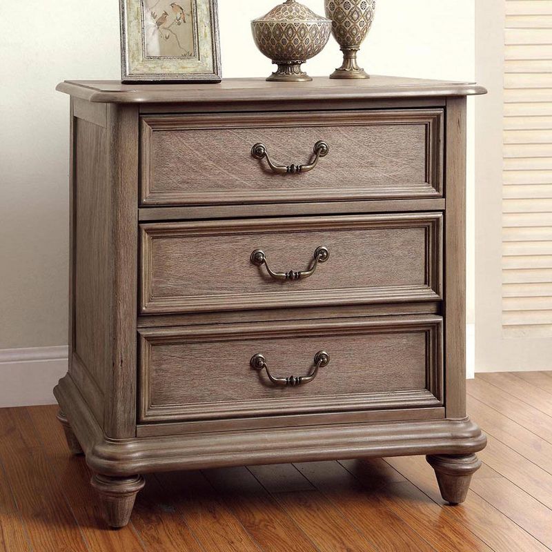 Nial&#160;3 Drawer Nail Nightstand Natural - HOMES: Inside + Out, 3 of 8