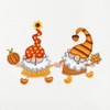 Linum Home Textiles AUTUMN GNOMES - Embroidered Luxury 100% Turkish Cotton Hand Towels (Set of 2) - 3 of 3