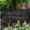 Lirago Metal Outdoor Privacy Screen Freestanding Patio Decorative Screens 72"x47" Black - 3 of 4