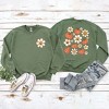 Simply Sage Market Women's Graphic Sweatshirt Distressed Flowers and Pumpkins Front and Back - 3 of 4