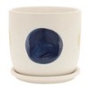 Sagebrook Home 2pc Funky Ceramic Planter Set: Hand-Painted, Rust-Resistant with Drainage Holes - 4 of 4