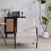 KTMBDW Mid-Century Accent Chairs, Modern Upholstered Living Room Chair with Cozy Cushion and Metal Legs for Bedroom, Office, Cafe - 4 of 4