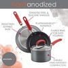 Rachael Ray Create Delicious Deep Hard Anodized Nonstick Frying Pan Set / Skillet Set - 9.5 Inch and 11.75 Inch, Gray - 4 of 4