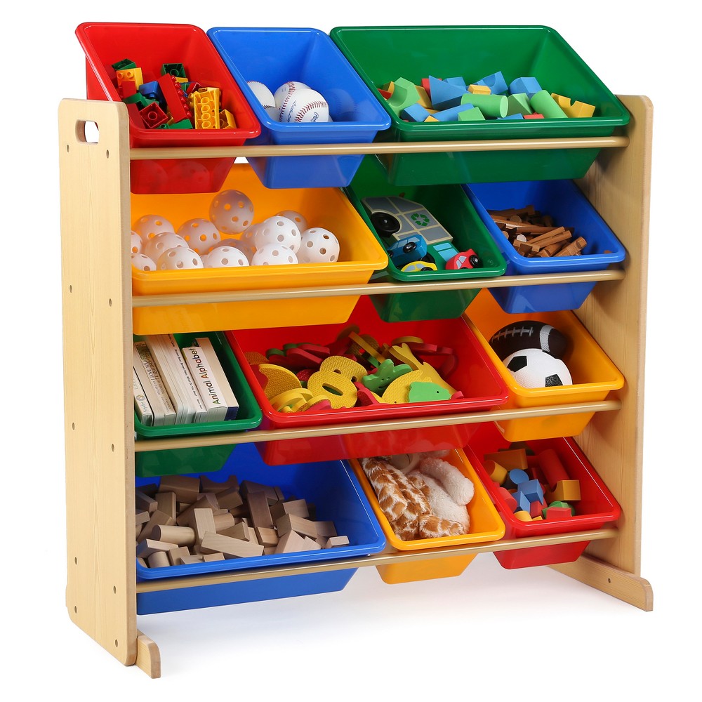 Kids Shelving Unit: Tot Tutors Deluxe Wood Organizer