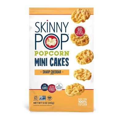 SkinnyPop Sharp Cheddar Popcorn Mini Cakes - 5oz