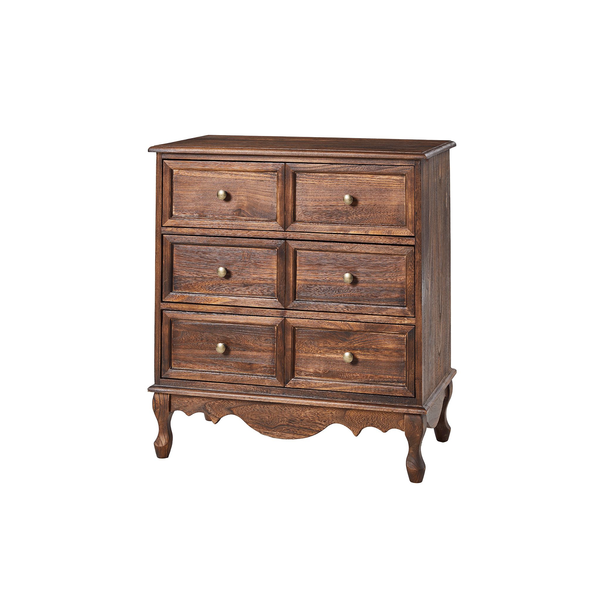 Galatea 32'' Traditional Solid Wood 3 - Drawer Accent Chest with Charging Station | HULALA HOME-WALNUT