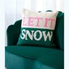 Shiraleah "Let It Snow" Pink and Green Decorative Pillow - 2 of 4