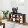 MaseiKar Shoe Storage Bench with Cushion, Entryway Bench with Cubbies, Entryway Hall Tree with Storage, Shoe Cabinet with Coat Rack for Hallway - 4 of 4