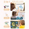 Aoibox Foldable Double Sided Kids Art Easel Adjustable Height Magnetic Whiteboard Chalkboard with Paper Roll and Accessories - 4 of 4
