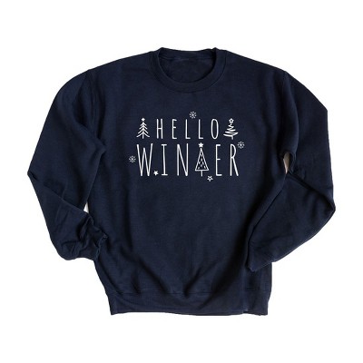 Simply Sage Market Women's Graphic Sweatshirt Hello Winter Trees