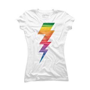 Adult Design By Humans Lightning Bolt Thunder Storm Pride By heybert00 T-Shirt - 1 of 2