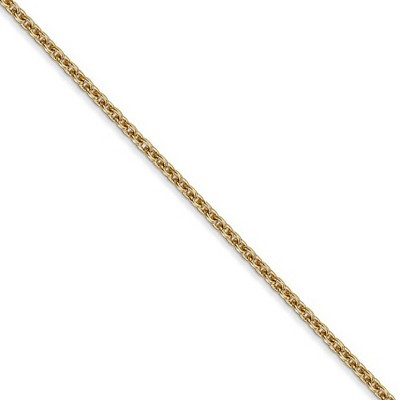 Black Bow Jewelry 1.95mm 14k Yellow Gold Polished Round Cable Chain Necklace