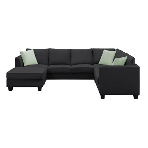 NicBex Convertible Sectional Sofa Modern Upholstered Comfy L-Shape Sofa Sets with Ottoman & 3 Pillows for Living Room,Apartment - 1 of 4