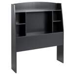 Twin Astrid Bookcase Headboard Black - Prepac