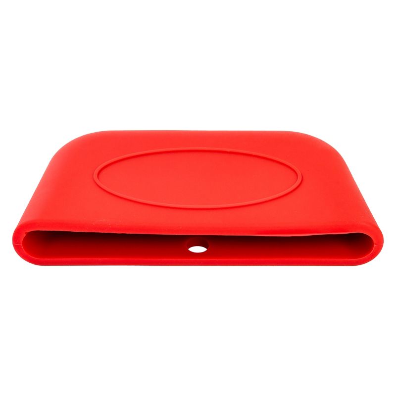 Lexi Home 2-Pack Silicone Pot Handle Holder Set in Red, 2 of 4