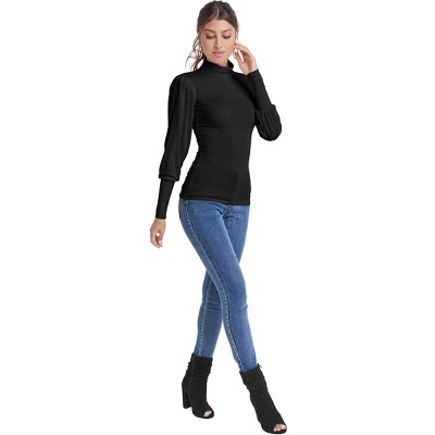 VENUS Womens Turtleneck Long Sleeve Top