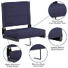 Emma and Oliver Set of 2 500 lb. Rated Lightweight Stadium Chair with Ultra-Padded Seat - 3 of 4