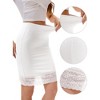 INSPIRE CHIC Women's Lace Trim Anti-Static Slip Knee Length Half Slips Lightweight Underskirt - 3 of 4