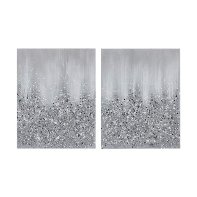 VisioGear 2PCS Heavily Embellished Wall Art Set, Wall Decor for Hallway Office Wall Decor, Multicolor, 28"*22"*1.5"