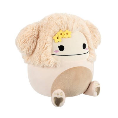 Детские мягкие игрушки Squishmallows 14" Cream Bigfoot with Tan Fuzzy Belly and Gold Sparkle Footprint Large Plush — фото 2