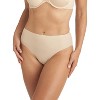 TC Fine Intimates Matte Microfiber Modern High Cut Brief Panty (Deep Black, Medium) - 3 of 4