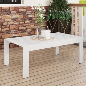 NicBex Simple Rectangular Aluminum Outdoor Coffee Table,Modern Coffee Table for Outside,Patio,Garden - 1 of 4