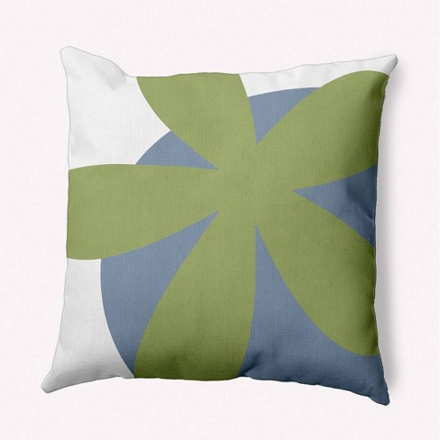 Geometric Burn Out Velvet Throw Pillow