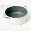 8qt Nonstick Ceramic Coated Aluminum Wide Stock Pot - Figmint™ - 3 of 4