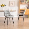 YOUNIKE Modern Dining Chairs Set of 2 Leather Upholstered Kitchen & Dining Room Chair Makeup Vanity Nail Tech Chair 20.47"Wx23.62"Dx31.89"H - 2 of 4