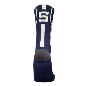 Mk Socks Player ID Jersey Number SINGLE Crew Sock - Navy Blue, White - 1 of 1