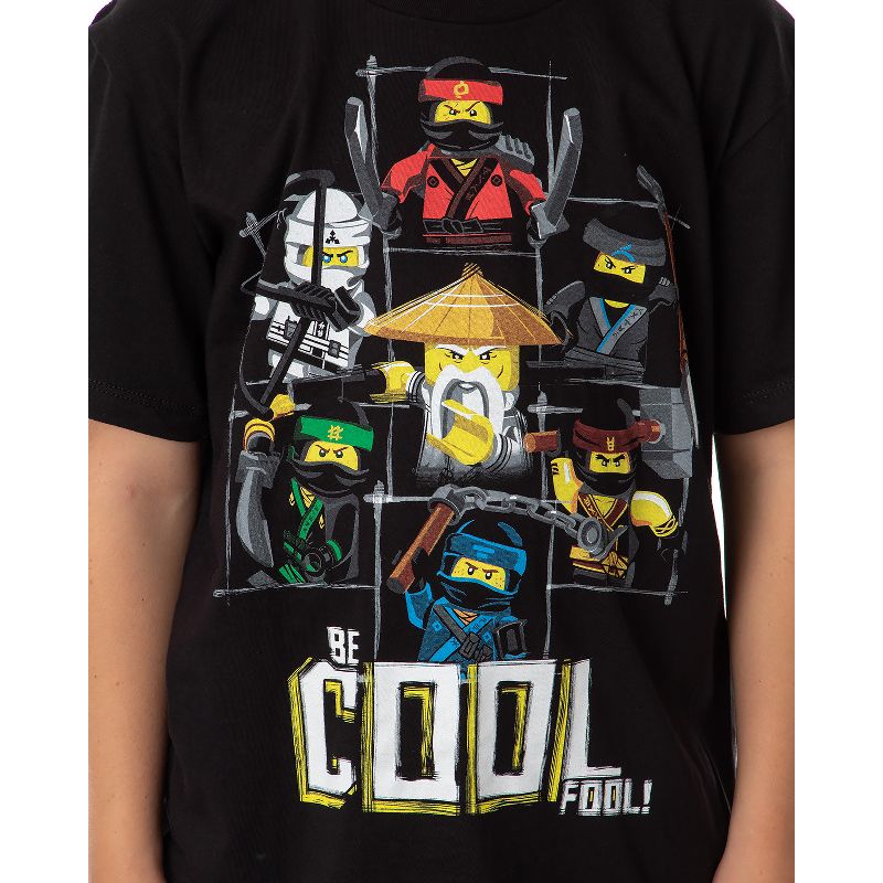 Lego Ninjago Movie Boys' Martial Arts Be Cool Fool Graphic Print T-Shirt Kids, 2 of 5