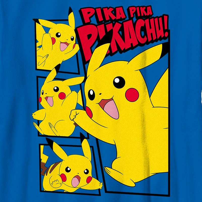 Boy's Pokemon Pikachu Comic Panels T-Shirt, 2 of 6
