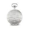 Black Bow Jewelry Charles Hubert Chrome Finish Brass Basketweave Pocket Watch 42mm - 2 of 4