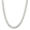 Black Bow Jewelry Men's 8.5mm Sterling Silver Solid Beveled Curb Chain Necklace - 3 of 4