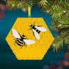 Polarx 3.5 Inch Bee Keeper Christmas Tree Ornament , Christmas Decor Worker Bees Honeycomb (1PC) - 2 of 4
