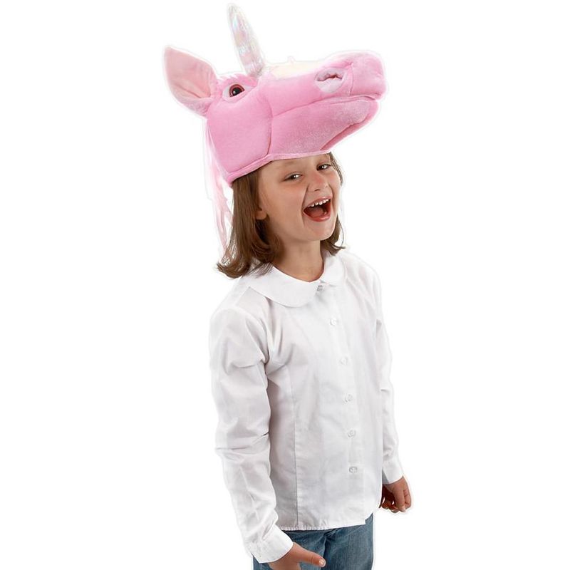 Elope Unicorn Plush Pink Unicorn Costume Hat, 1 of 2
