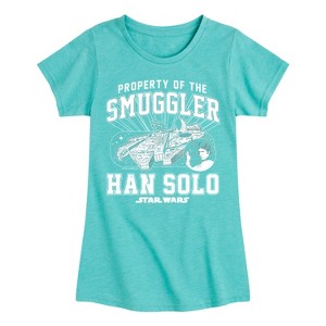 Girls' - Star Wars - Property Of The Smuggler Fitted Short Sleeve Graphic T-Shirt - 1 of 3